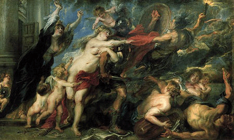 reproductie Consequences of war van Peter Paul Rubens
